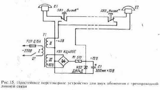 УСТРОЙСТВА ТЕЛЕФОННОЙ СВЯЗИ ДЛЯ ДВУХ И БОЛЕЕ АБОНЕНТОВ